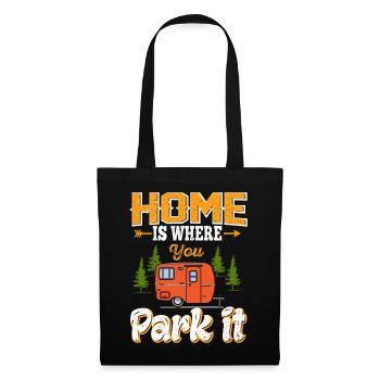 camping - Sac en tissu - noir - Devant