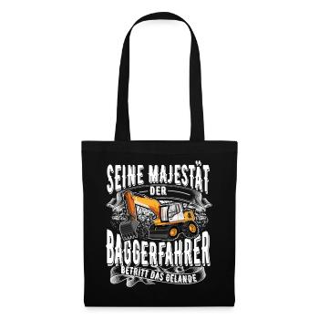 Baggerfahrer - Stoffbeutel - Schwarz - Vorne