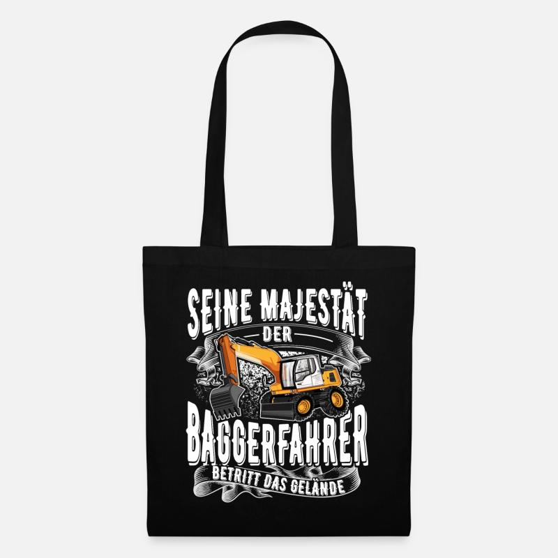 Baggerfahrer - Stoffbeutel - Schwarz