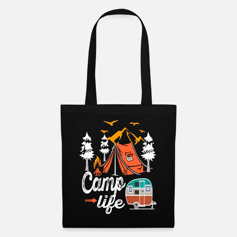 Camping - Stoffbeutel - Schwarz