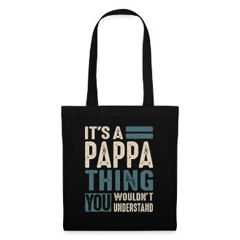 Mens It's a Pappa Thing Gifts - Tote Bag - black - Front