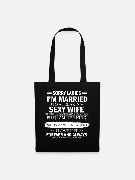 I'm Married To A Freakin' Awesome Wife - Tote Bag - black