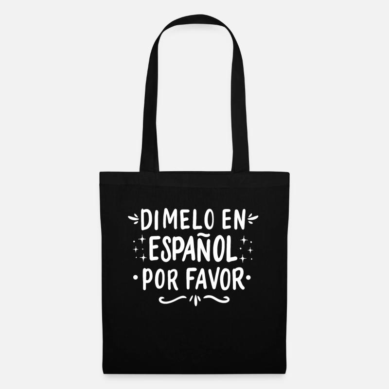 Espagnol Professeur d’espagnol Langue - Sac en tissu - noir