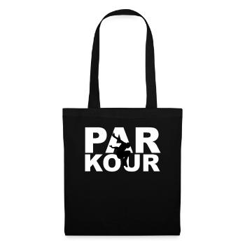 Parkour avec parkourläufere Parkour - Sac en tissu - noir - Devant