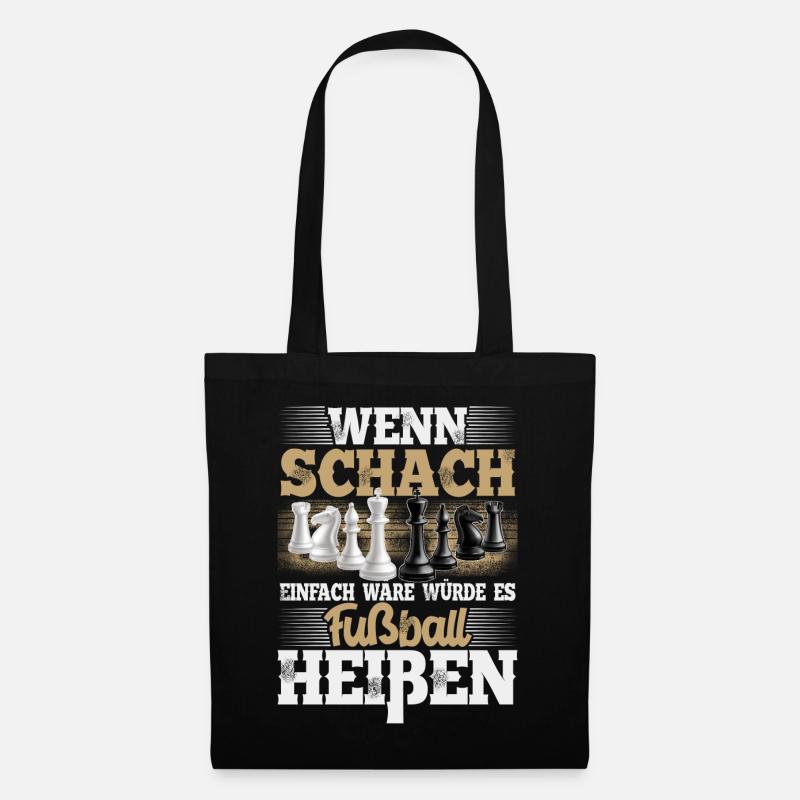 Schach - Stoffbeutel - Schwarz