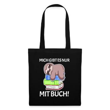 Buch Spruch Bücher lesen Leser Geschenk - Stoffbeutel - Schwarz - Vorne