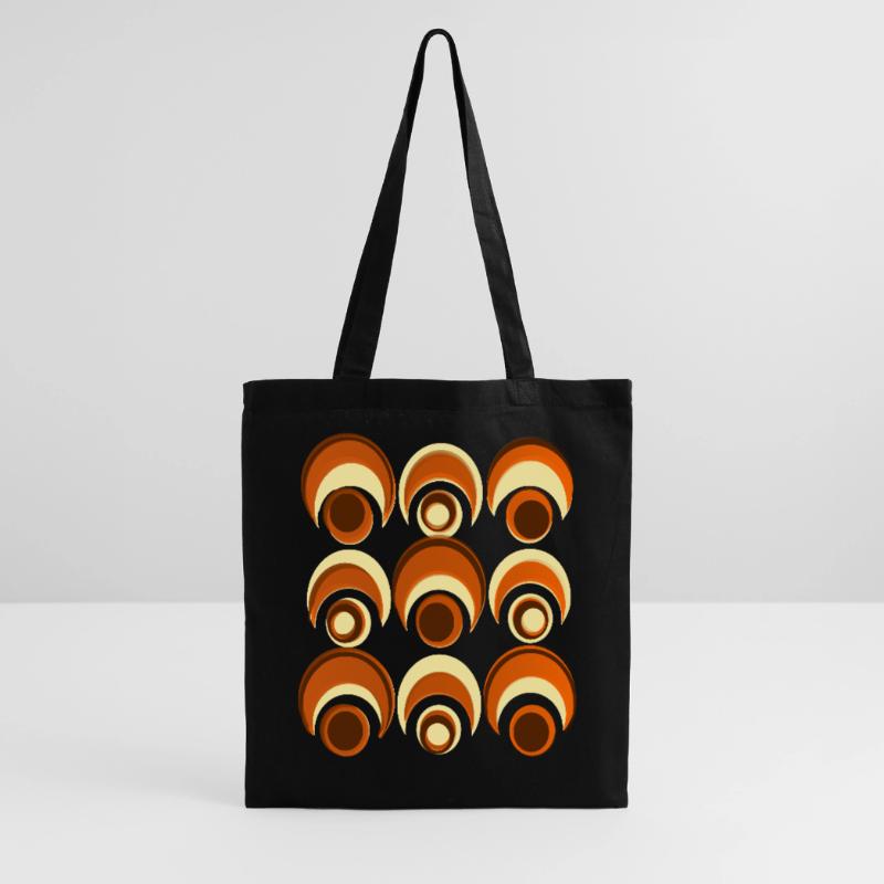 60s 70s Retro Pattern Circle Style Pattern Tote Bag