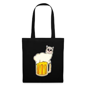 Alpaca and beer - Tote Bag - black - Front