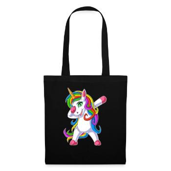 dabbing unicorn - Tote Bag - black - Front