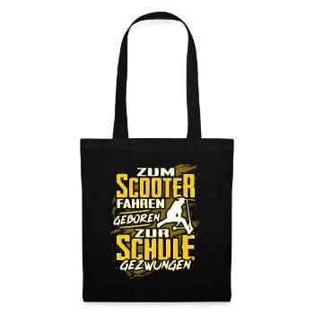 Stunt Scooter Tretroller Spruch Kinder Geschenk - Stoffbeutel - Schwarz - Vorne
