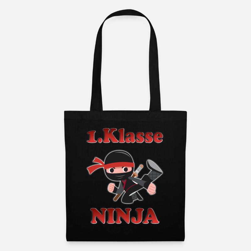 Schulkind 2023, Ninja Einschulung Jungen 1. Klasse - Stoffbeutel - Schwarz