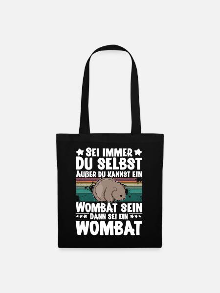 Wombat - Stoffbeutel - Schwarz