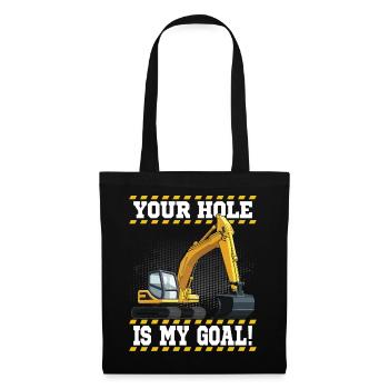 Excavator Machine Operator Work Occupation Construction Work - Tote Bag - black - Front