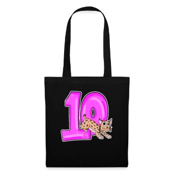 0 ans de lynx chat sauvage lynx ibérique - Sac en tissu - noir - Devant