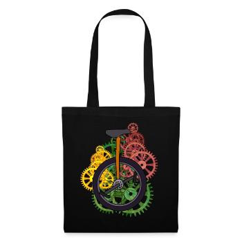 Machine Unicycle Technology Wheels Wheel Bicycle - Tote Bag - black - Front