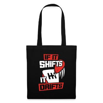 Driften Driftsport Rallye Rallyefahrer Geschenk - Stoffbeutel - Schwarz - Vorne