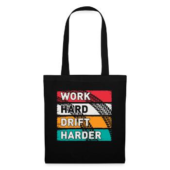 Work Hard Drift Driften Auto Tuning Drifter - Sac en tissu - noir - Devant