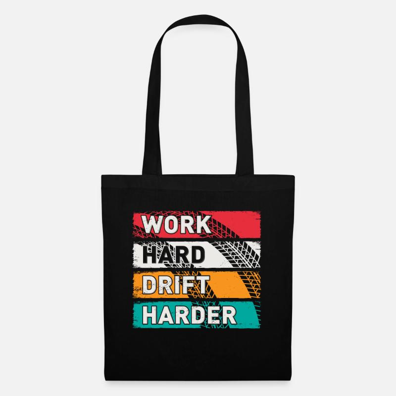 Work Hard Drift Harder Driften Auto Tuning Drifter - Stoffbeutel - Schwarz