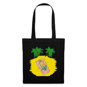 Vacanciers Touriste Paresseuse Paresse Loisirs Chaleur - Sac en tissu - noir - Devant