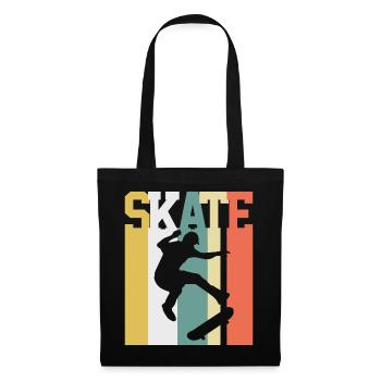 Skaten Skater Skate Vintage - Stoffbeutel - Schwarz - Vorne