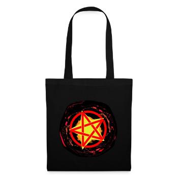 Satan Teufel Pentagramm Hölle Tod Ritual Okkult - Stoffbeutel - Schwarz - Vorne