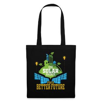 Énergie solaire Énergie renouvelable - Sac en tissu - noir - Devant