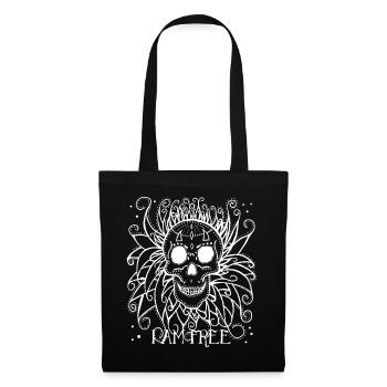 Tête de mort Girly - Sac en tissu - noir - Devant