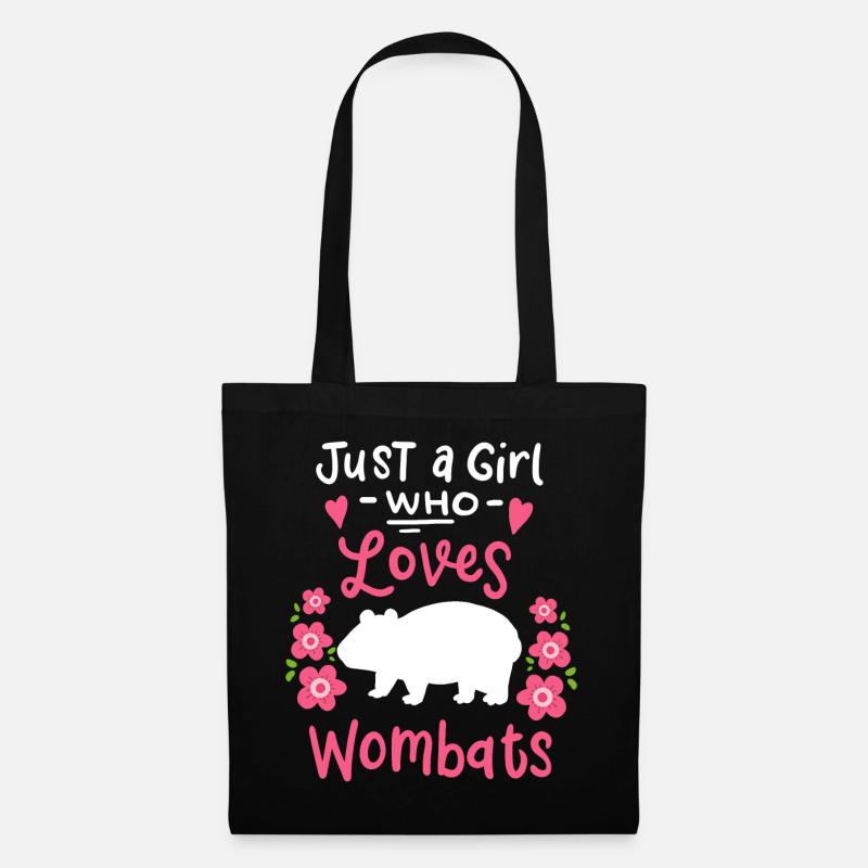 Wombat Wombat-Liebhaber Australier - Stoffbeutel - Schwarz