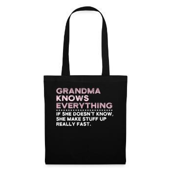 Grandma Knows Everything - Tote Bag - black - Front