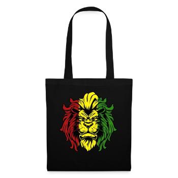 Rasta Lion Roots Reggae Musique Jah Jamaïque cadeau - Sac en tissu - noir - Devant