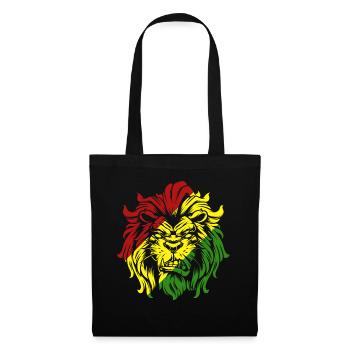 Rasta Lion Roots Reggae Musique Jah Jamaïque cadeau - Sac en tissu - noir - Devant