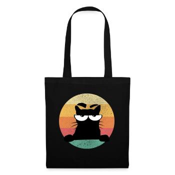 Chat Pas de chat bouc - Sac en tissu - noir - Devant