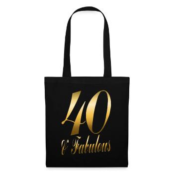 40 & Fabulous Gift for 40th Birthday - Tote Bag - black - Front