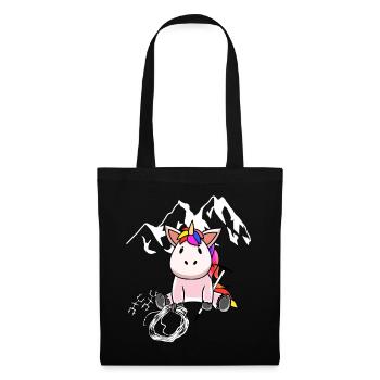 Licorne Montagne Sports Escalade Sommets Montagnes en plein air - Sac en tissu - noir - Devant