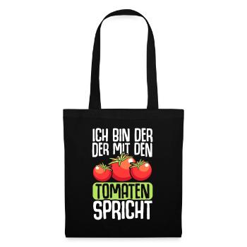 Tomaten Gärtner Garten Geschenk Hobbygärtner - Stoffbeutel - Schwarz - Vorne