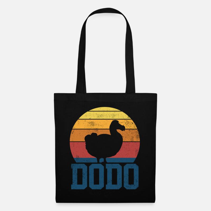 Dodo Vögel Vogelbeobachter Vintage - Stoffbeutel - Schwarz