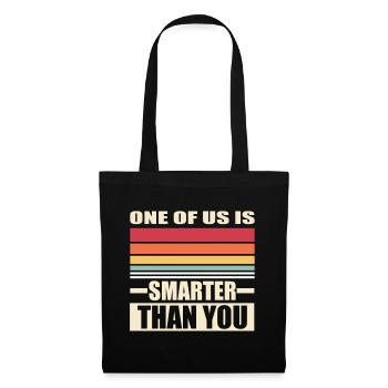 One of us is smarter than you Barres Vintage - Sac en tissu - noir - Devant