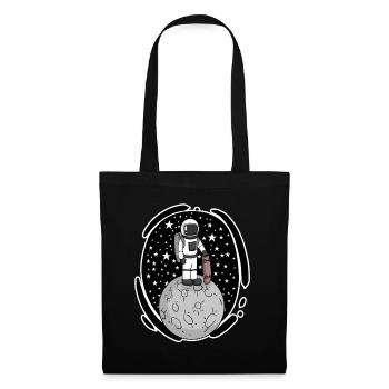 Skateboard skateboard de skateboard de skateboard astronaute - Sac en tissu - noir - Devant