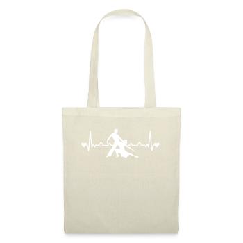 Heartbeat ECG latin danse couple de danse Salsa - Sac en tissu - nature - Devant