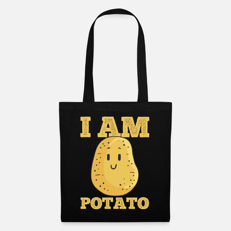 Pomme de terre Kawaii - Sac en tissu - noir