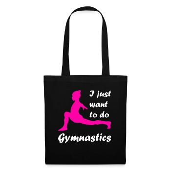 Gymnaste handstand gymnastique - Sac en tissu - noir - Devant