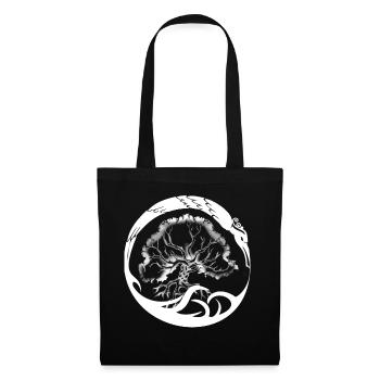 Circle Tree Yin-Yang Silhouette - Tote Bag - black - Front