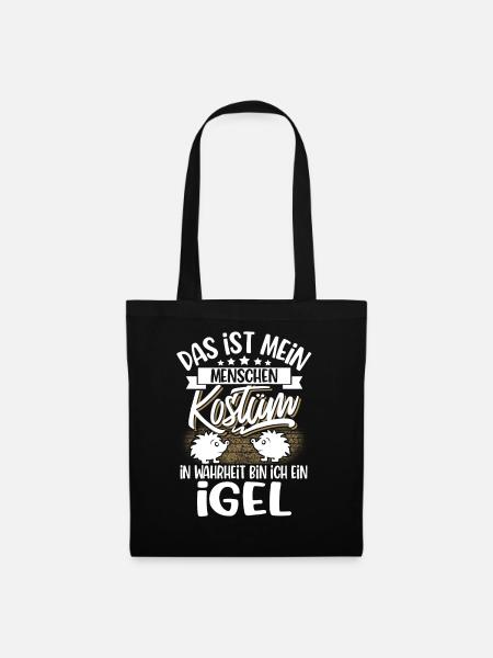 Igel - Stoffbeutel - Schwarz