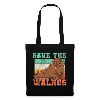 Walrus Conservation Vintage - Tote Bag - black - Front