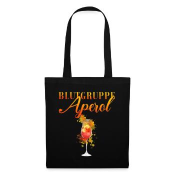 JGA Blutgruppe Aperolspritz Cocktail - Stoffbeutel - Schwarz - Vorne