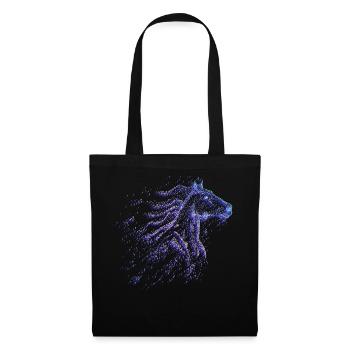 Chevaux Chevaux cheval équitation équitation cadeau - Sac en tissu - noir - Devant