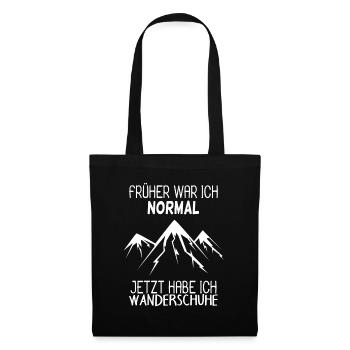 Wandern Bergsteiger - Stoffbeutel - Schwarz - Vorne