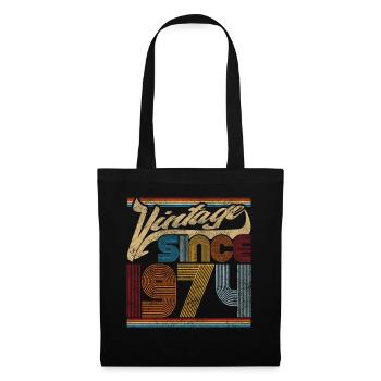 Vintage Since 1974 - Geschenk Zum 47. Geburtstag - Stoffbeutel - Schwarz - Vorne