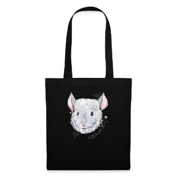 Retro Chinchilla Besitzer & Chinchilla Flüsterer - Stoffbeutel - Schwarz - Vorne