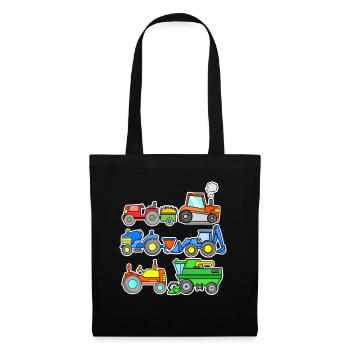 Agricultural machinery Agricultural machinery Farm vehicles - Tote Bag - black - Front